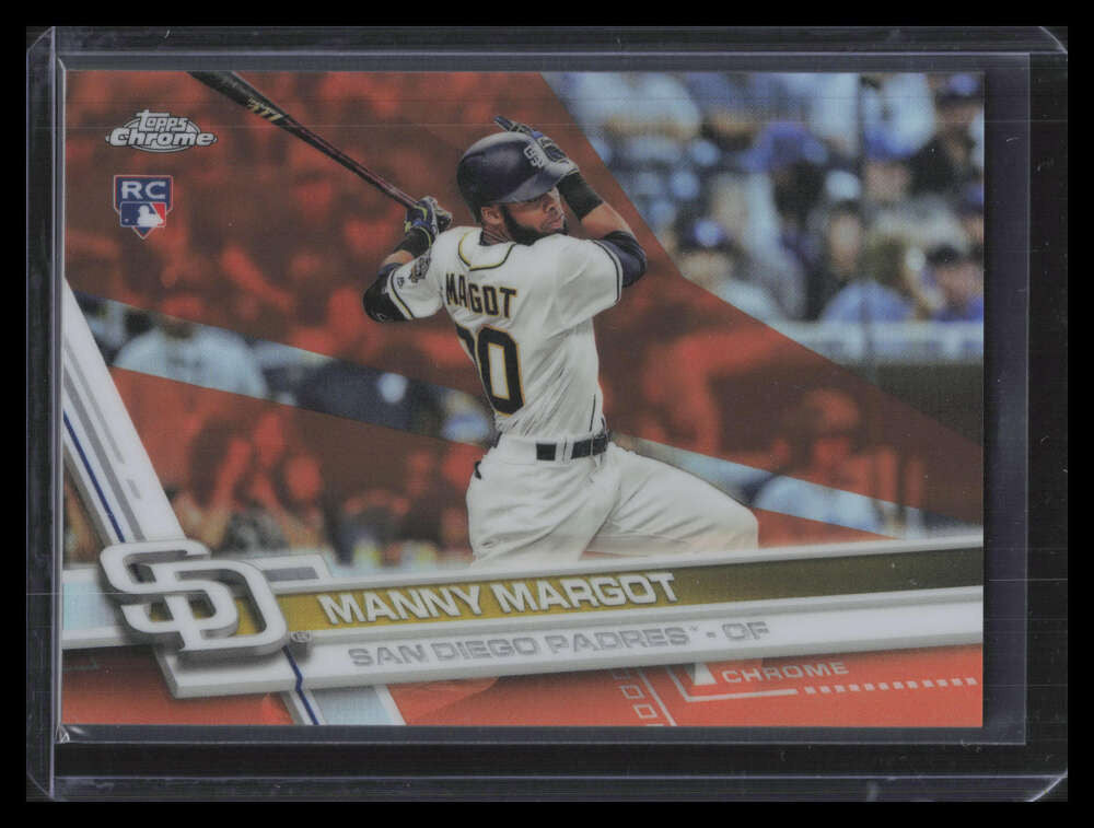 2017 Topps Chrome Orange Refractor 197 Manny Manuel Margot Rookie 14/25