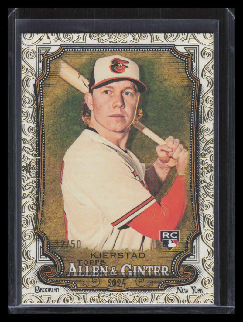 2024 Topps Allen and Ginter Gold Foil Filigree 49 Heston Kjerstad Rookie 32/50