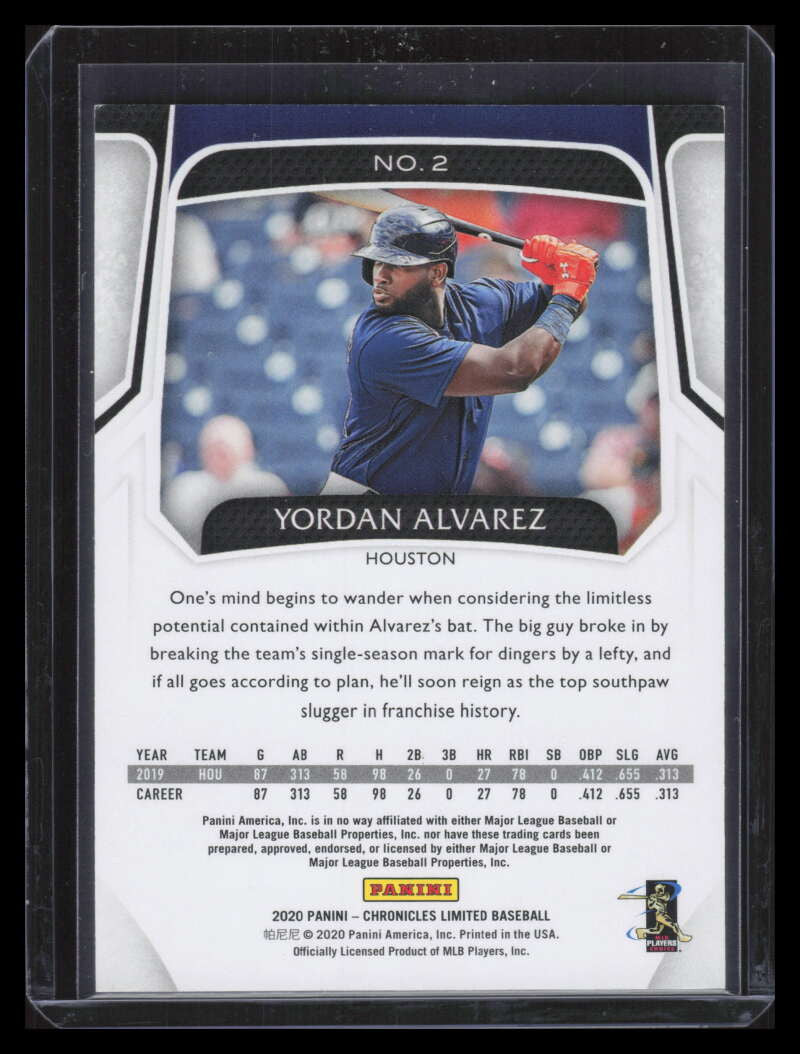 2020 Limited Blue 2 Yordan Alvarez 15/50
