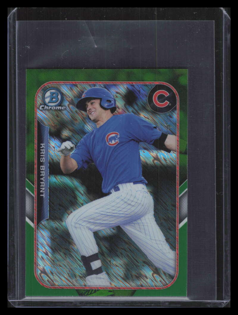 2015 Bowman Chrome Farm's Finest Minis Green Refractor Kris Bryant Rookie 50/99