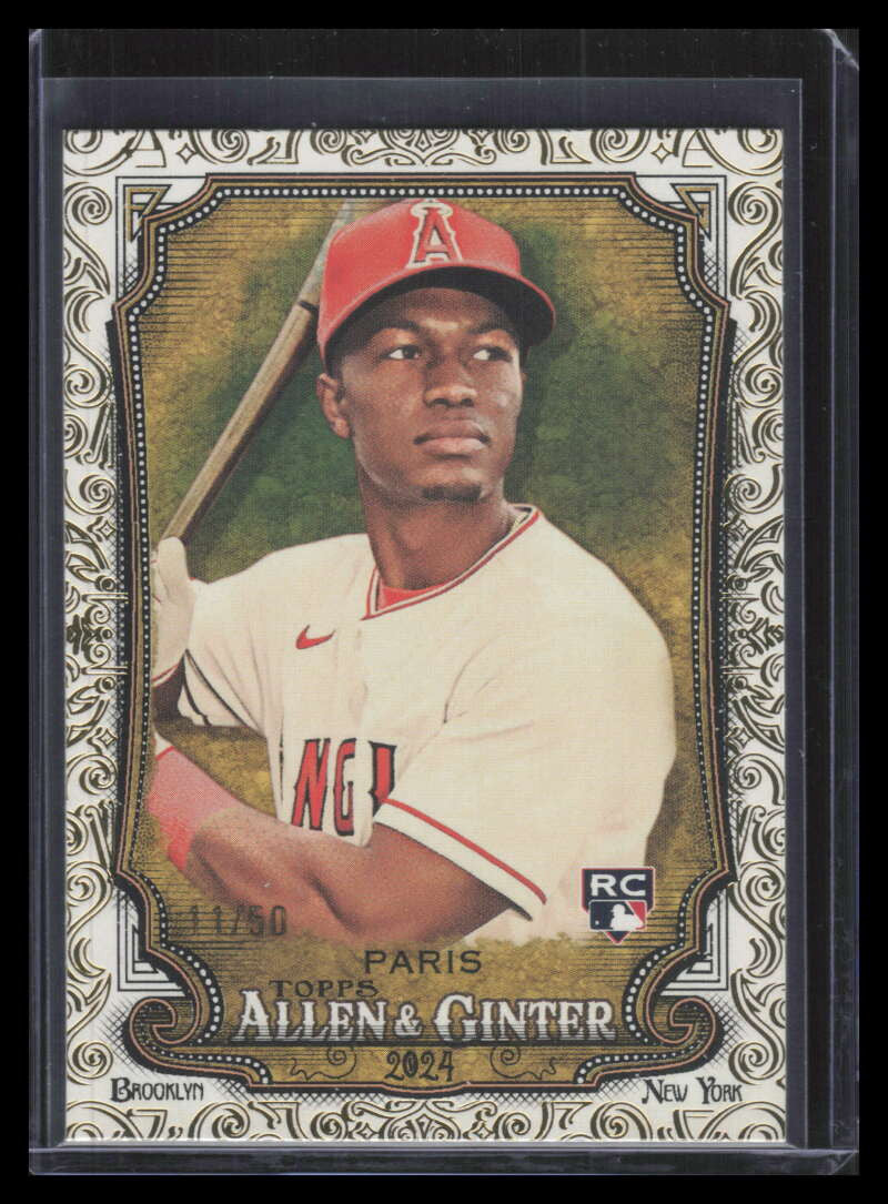 2024 Topps Allen and Ginter Gold Foil Filigree 56 Kyren Paris Rookie 11/50