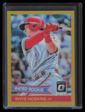 2018 Donruss Optic Rated Rookies '84 Retro Gold Refractor 8 Rhys Hoskins RC 8/10