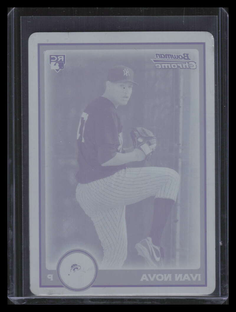 2010 Bowman Chrome Draft Printing Plate Cyan bdp3 Ivan Nova Rookie 1/1