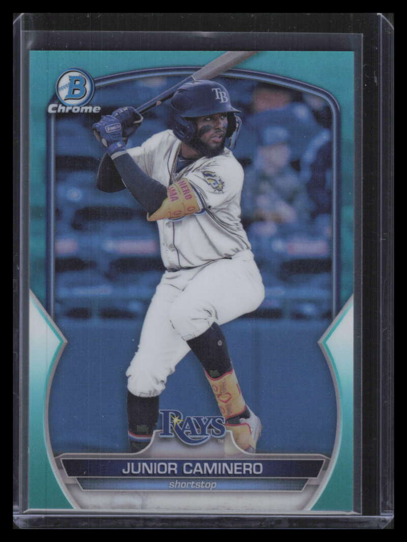 SOLD 163577 2023 Bowman Chrome Prospects Aqua Refractor bcp162 Junior Caminero Rookie 18/125