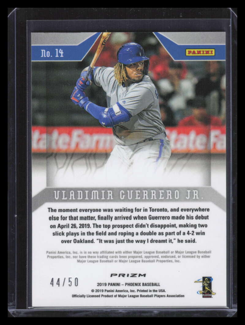2019 Panini Phoenix Green 14 Vladimir Guerrero Jr. Rookie 44/50