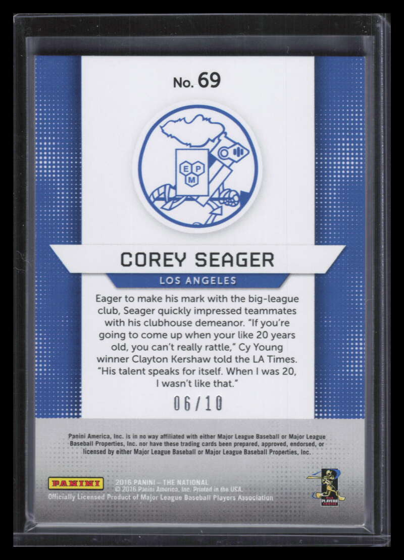 2016 Panini National Convention Decoy Escher Squares 69 Corey Seager Rookie 6/10