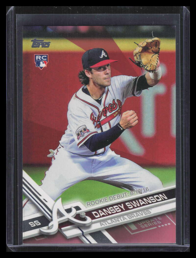 2017 Topps Update Mother's Day Pink us247 Dansby Swanson RD Rookie Debut 1/50