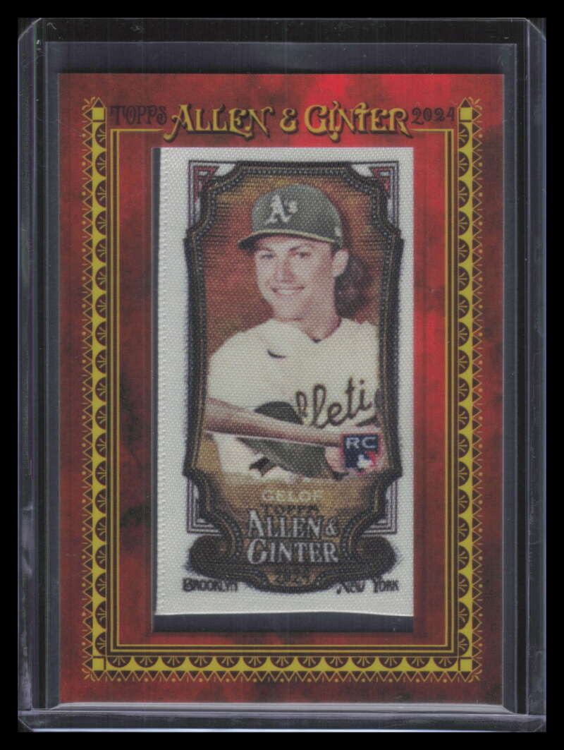 2024 Topps Allen and Ginter Mini Cloth 82 Zack Gelof Rookie 1/10