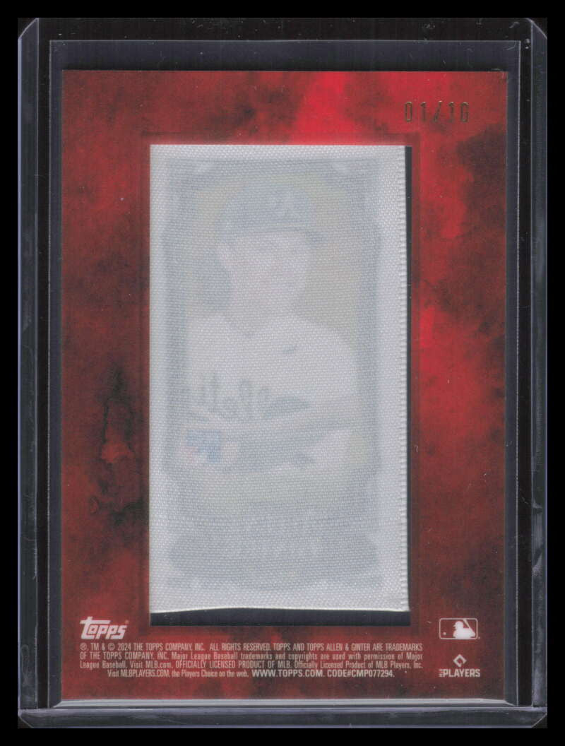 2024 Topps Allen and Ginter Mini Cloth 82 Zack Gelof Rookie 1/10