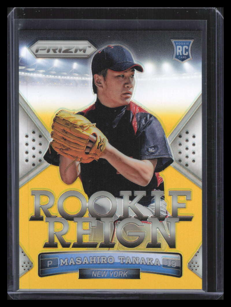 2014 Panini Prizm Rookie Reign Prizms Gold Refractor 13 Masahiro Tanaka RC 6/10