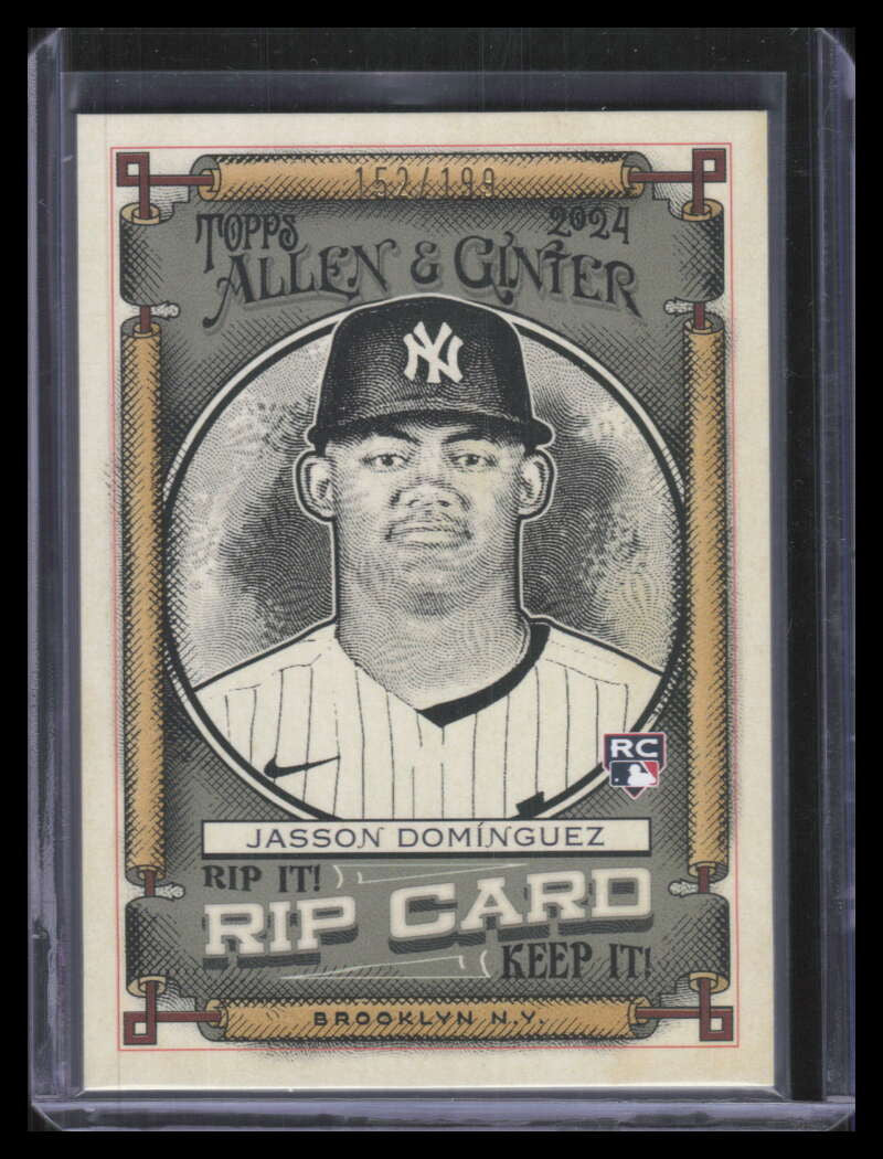 2024 Topps Allen and Ginter Rip Cards RIPJD Jasson Dominguez Rookie 152/199