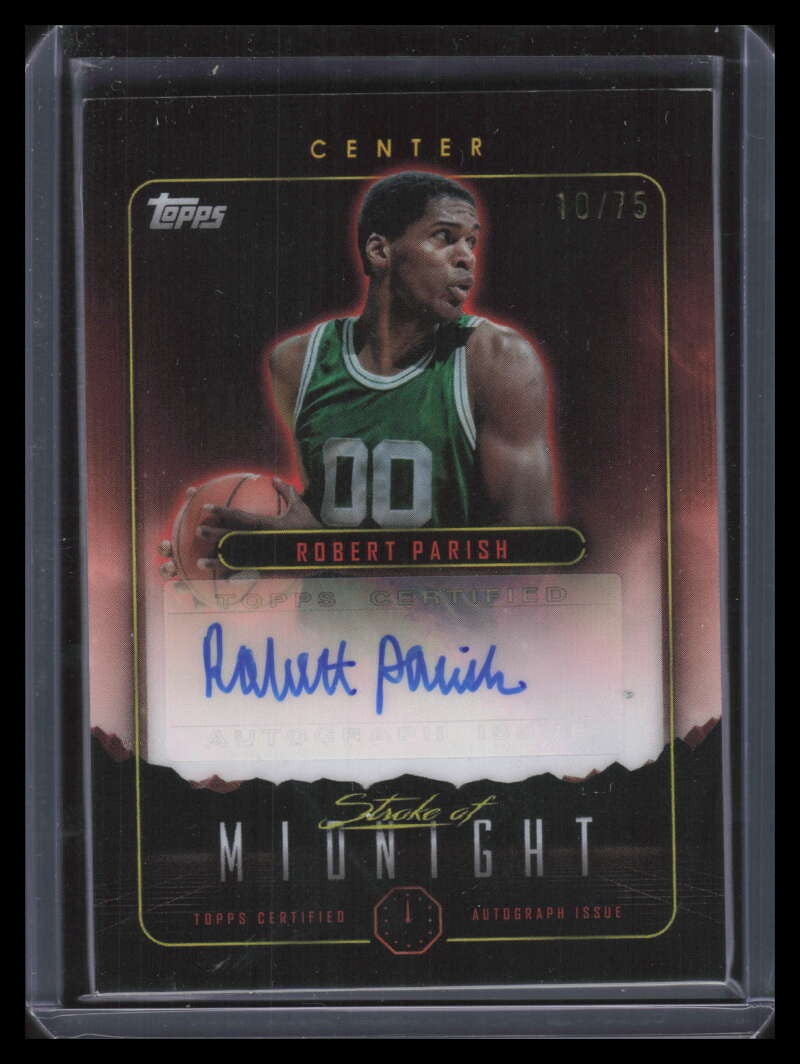 2023-24 Topps Stroke of Midnight Autographs Dusk SMARP Robert Parish Auto 10/75