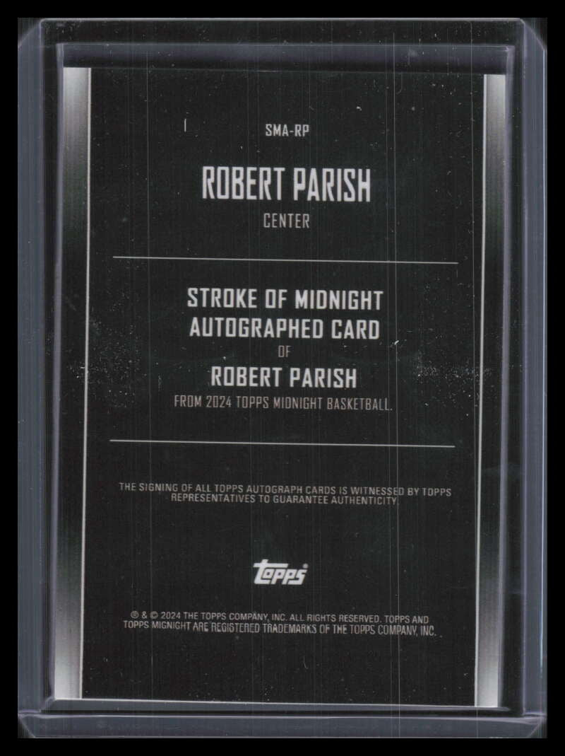 2023-24 Topps Stroke of Midnight Autographs Dusk SMARP Robert Parish Auto 10/75