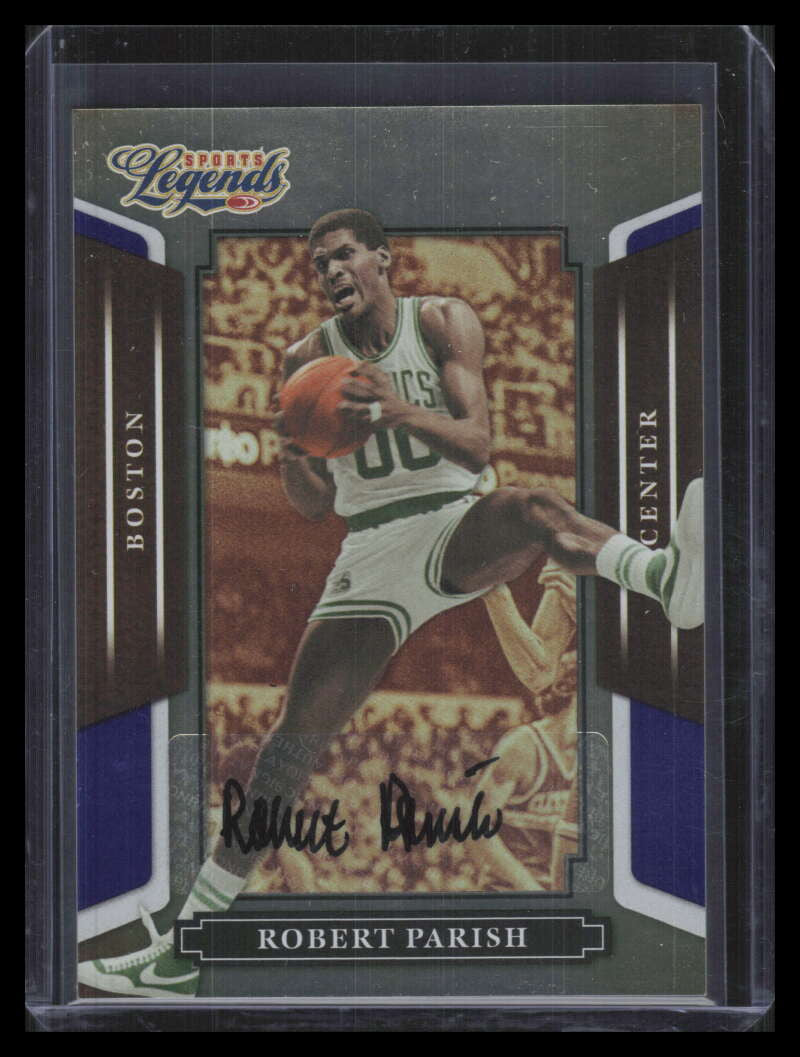 2008 Donruss Sports Legends Signatures Mirror Blue 52 Robert Parish Auto 50/50