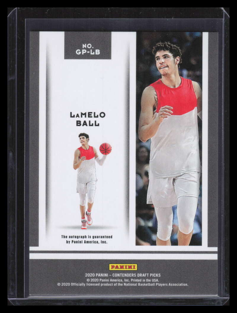 2020-21 Panini Contenders Game Day Cracked Ice 4 LaMelo Ball Rookie Auto 9/23
