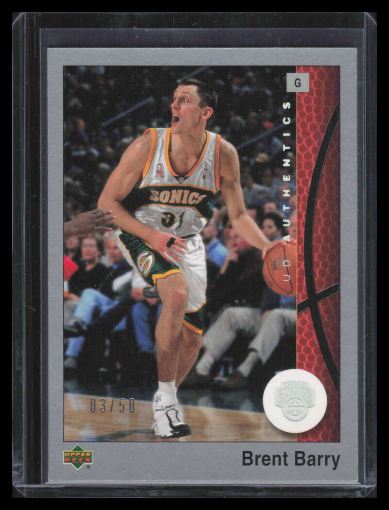 2002-03 UD Authentics Rainbow 81 Brent Barry 3/50