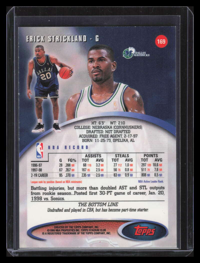 1998-99 Stadium Club First Day Issue 169 Erick Strickland 110/200