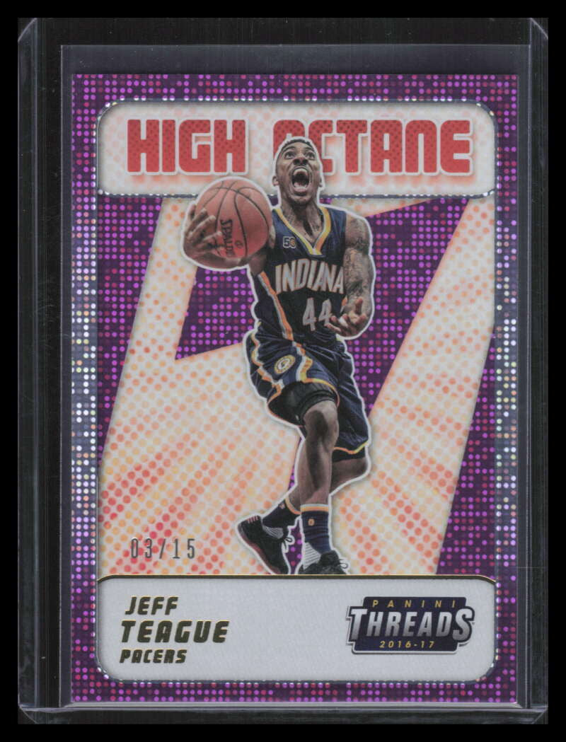 2016-17 Panini Threads High Octane Century Proof Dazzle Purple Jeff Teague 3/15