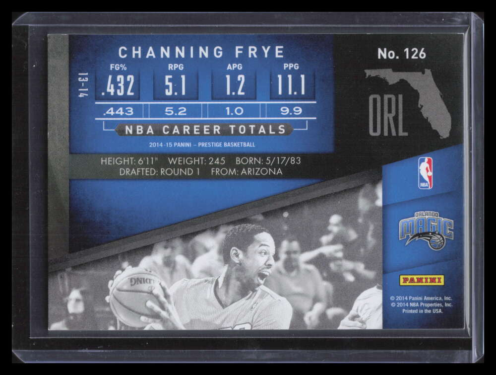 2014-15 Prestige Premium Bonus Shots Green 126 Channing Frye 5/5