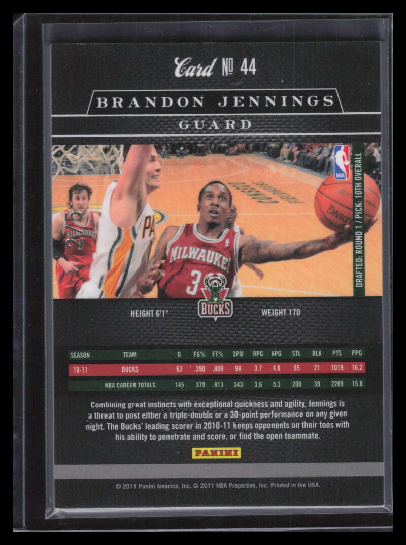 2010-11 Elite Black Box Aspirations 44 Brandon Jennings 2/5