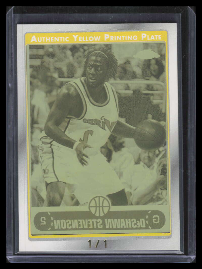2006-07 Topps Chrome Framed Printing Plate Yellow 144 DeShawn Stevenson 1/1