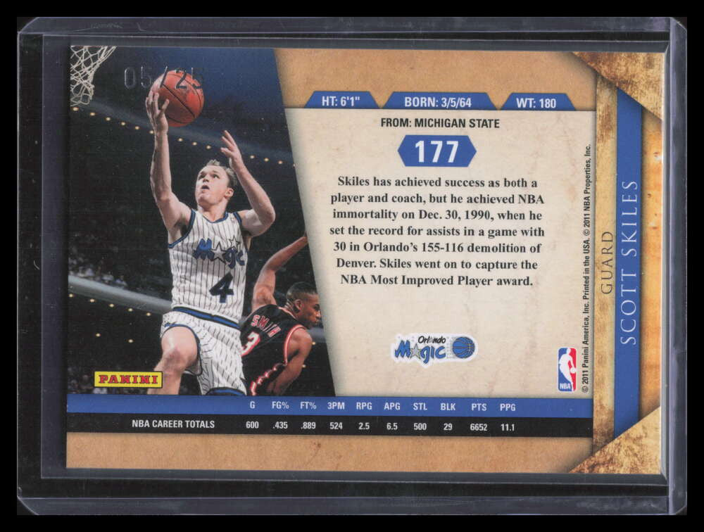 2010-11 Panini Gold Standard Platinum Gold 177 Scott Skiles 5/25