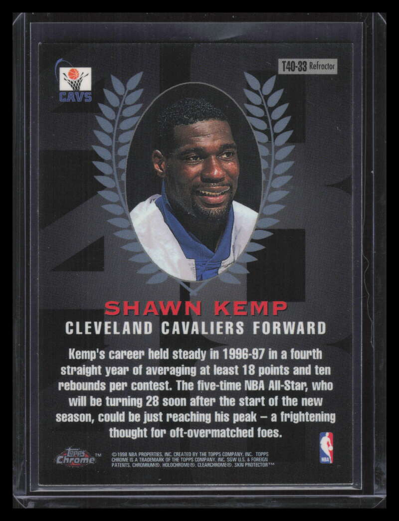 SOLD 163804 1997-98 Topps Chrome Topps 40 Refractor t33 Shawn Kemp