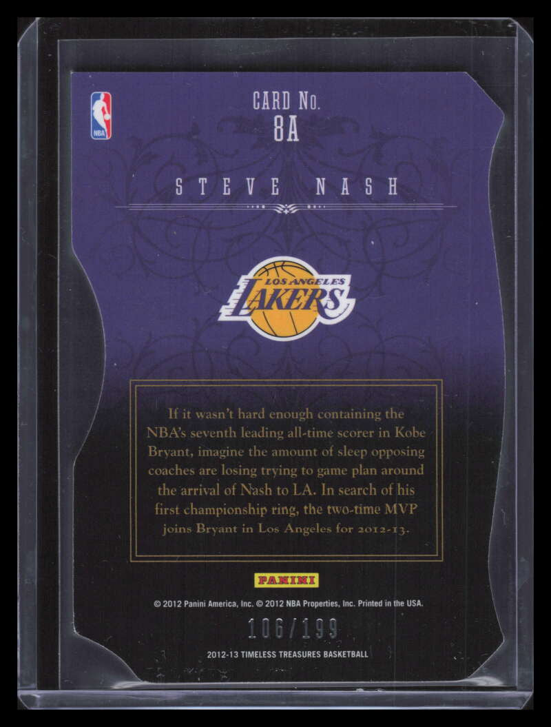 2012-13 Timeless Treasures Three-Piece Puzzles 8a Steve Nash