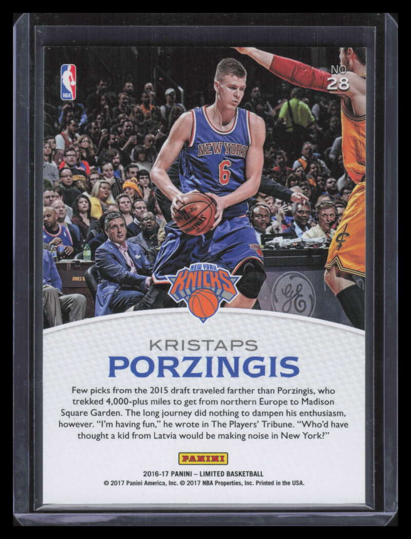 2016-17 Limited Star Factor Emerald Spotlight 28 Kristaps Porzingis 12/15