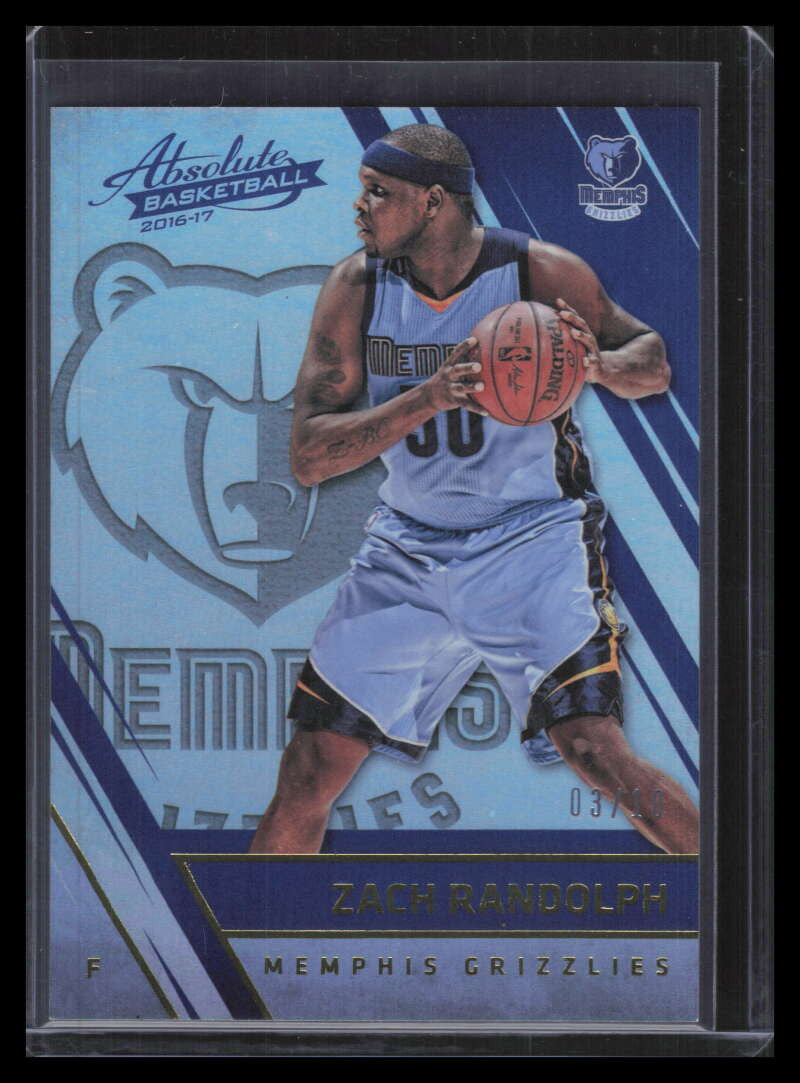 2016-17 Absolute Memorabilia Spectrum Gold 96 Zach Randolph 3/10