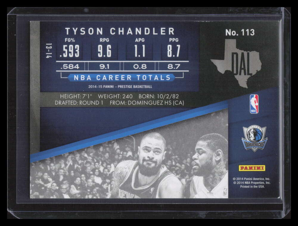 2014-15 Prestige Plus Bonus Shots Green 113 Tyson Chandler 1/5