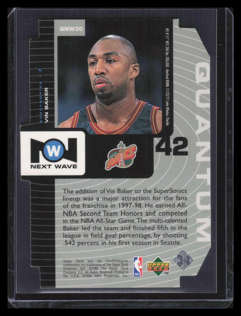 1998-99 Upper Deck Next Wave Silver nw30 Vin Baker 67/200