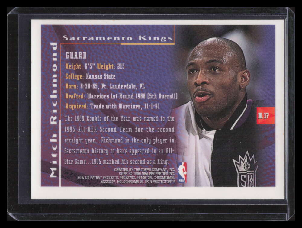 1995-96 Finest Mystery Borderless Refractor m17 Mitch Richmond