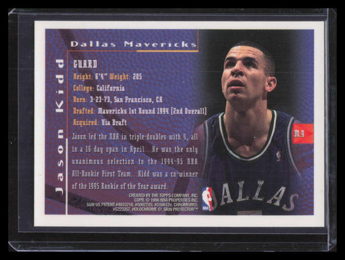 1995-96 Finest Mystery Bordered Refractor Test m9 Jason Kidd 150098