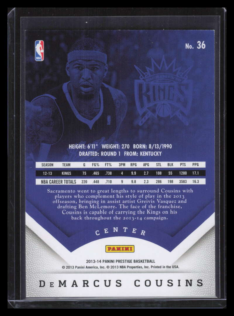 2013-14 Prestige Bonus Shots Green 36 DeMarcus Cousins 4/5