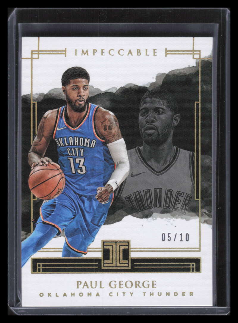 2017-18 Panini Impeccable Holo Gold 83 Paul George 5/10 READ