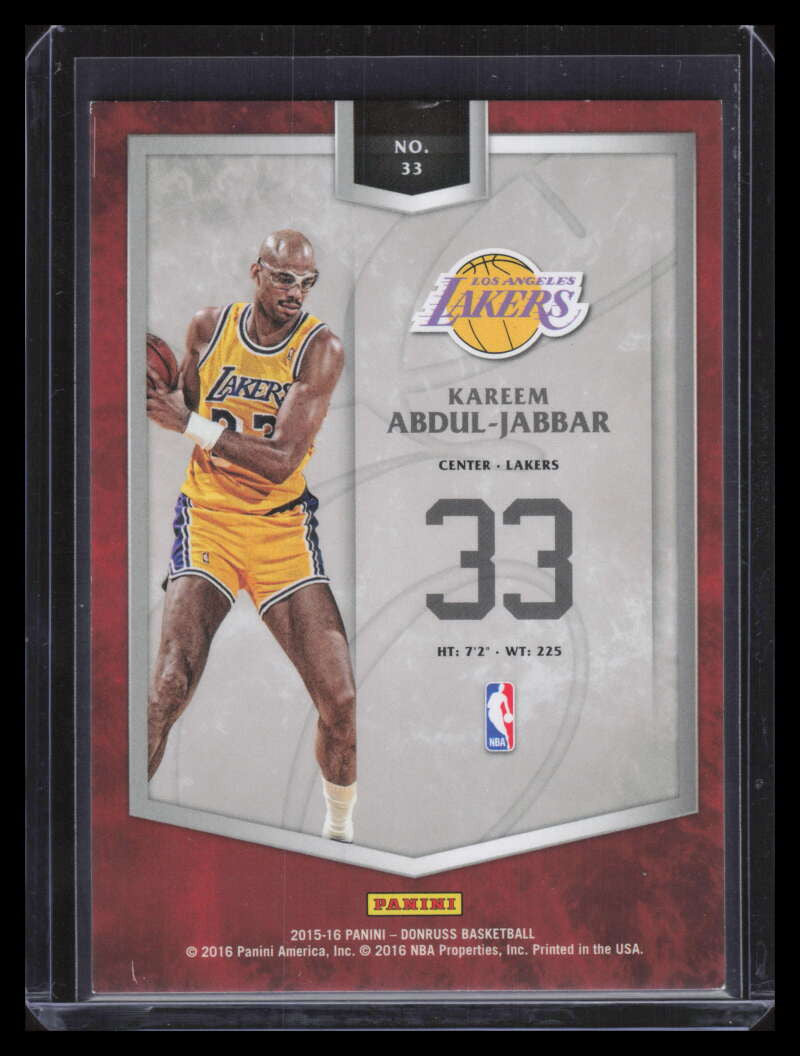 2015-16 Elite Series Inserts Production Line 33 Kareem Abdul-Jabbar 4/6