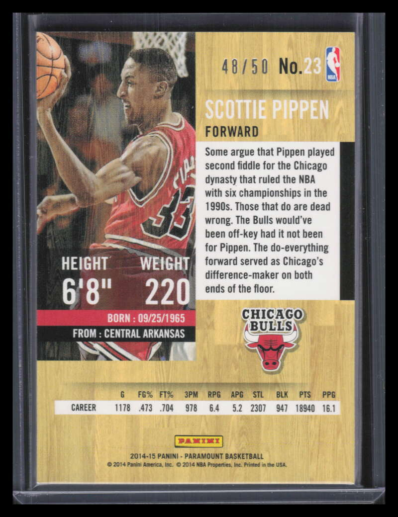 2014-15 Paramount Bronze 23 Scottie Pippen 48/50