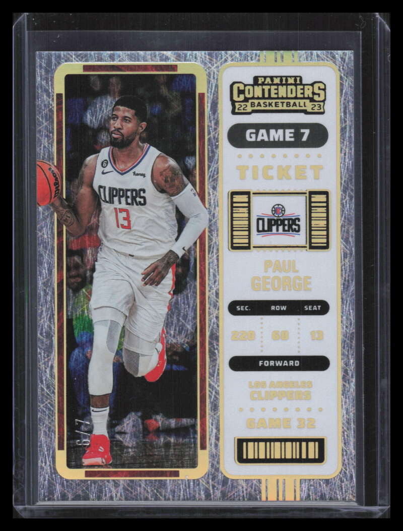 2022-23 Panini Contenders Game 7 Ticket 30 Paul George 6/7