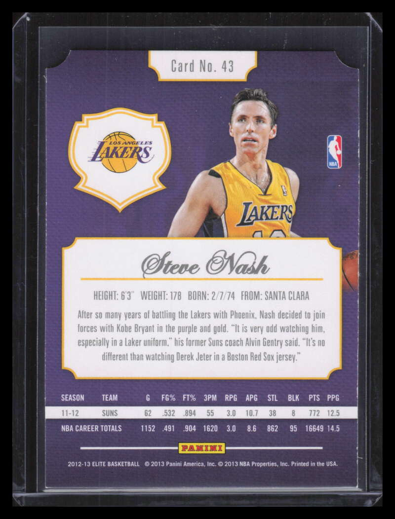 2012-13 Elite Status 43 Steve Nash 6/10