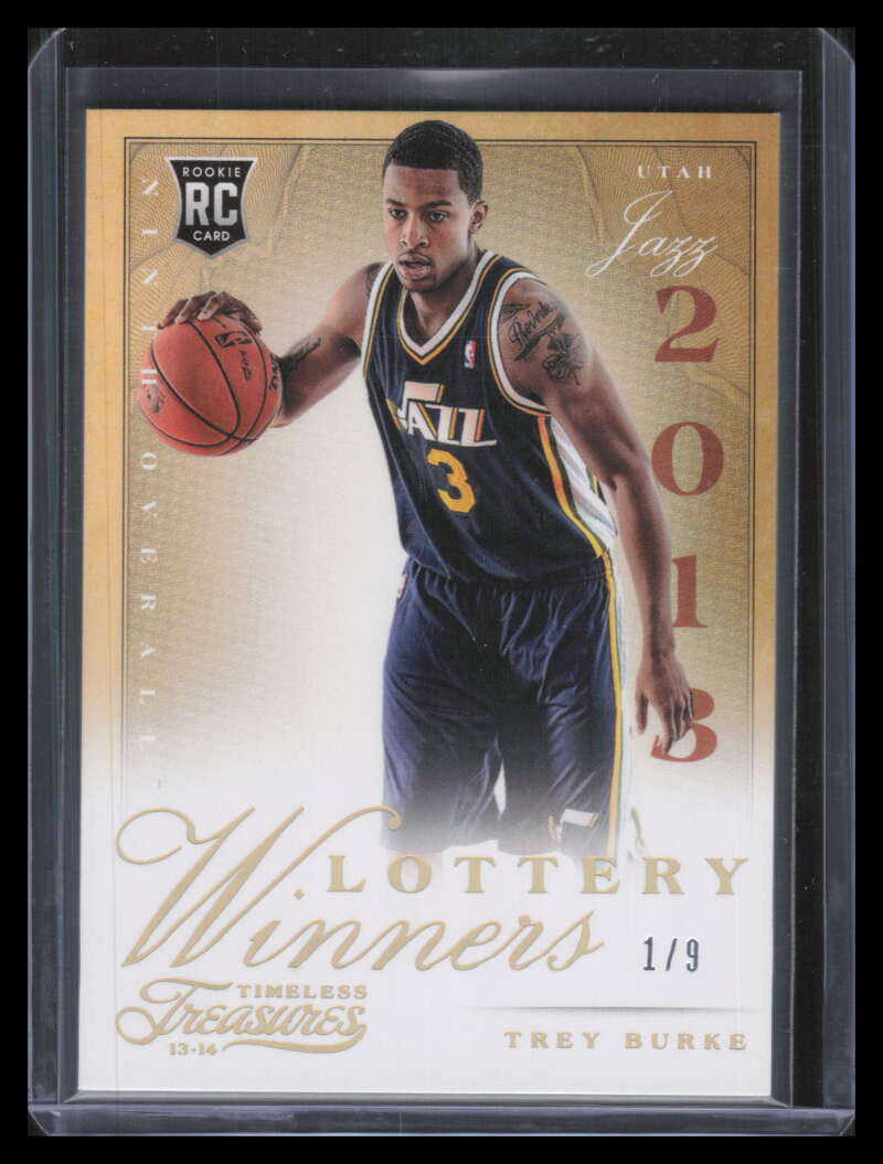 2013-14 Timeless Treasures Lottery Winners Gold 9 Trey Burke Rookie 1/9