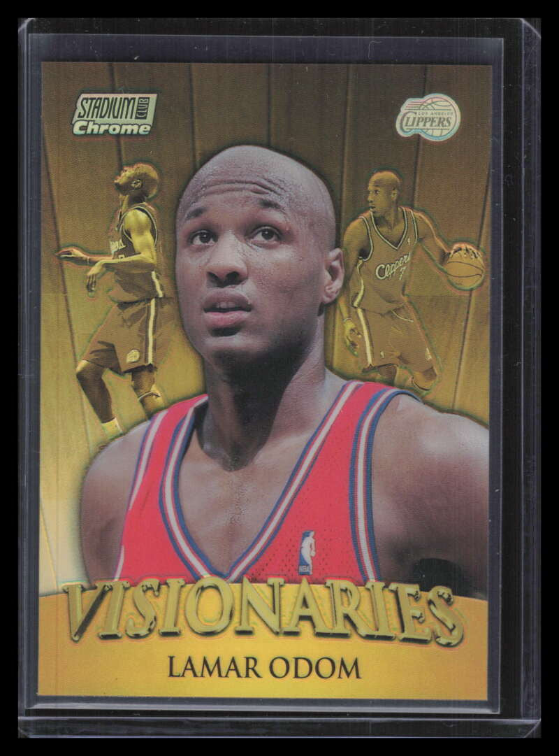 SOLD 164040 1999-00 Stadium Club Chrome Visionaries Refractor v4 Lamar Odom Rookie