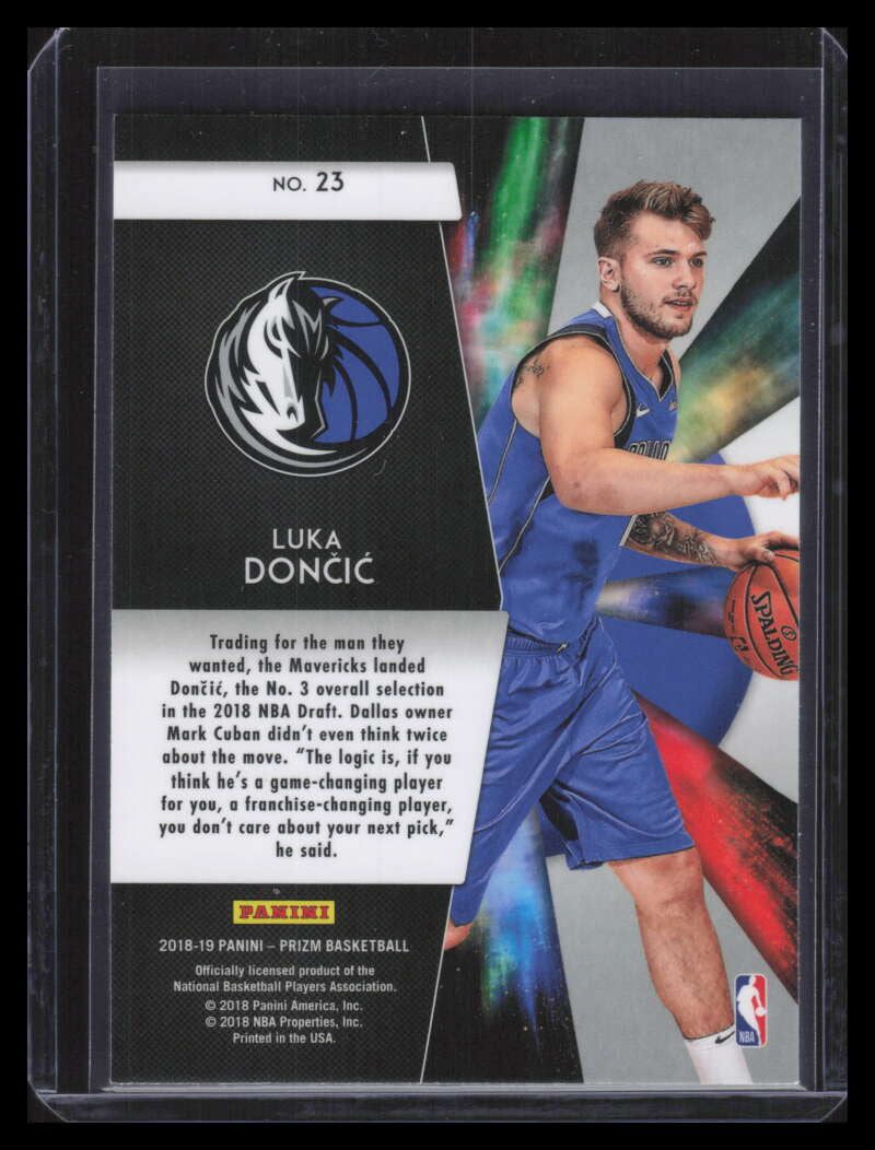 DELETE 164055 2018-19 Panini Prizm Freshman Phenoms 23 Luka Doncic