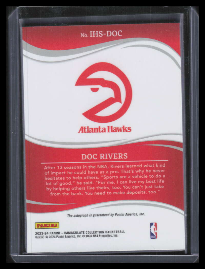 2023-24 Immaculate Collection Heralded Signatures Gold 2 Doc Rivers Auto 3/10