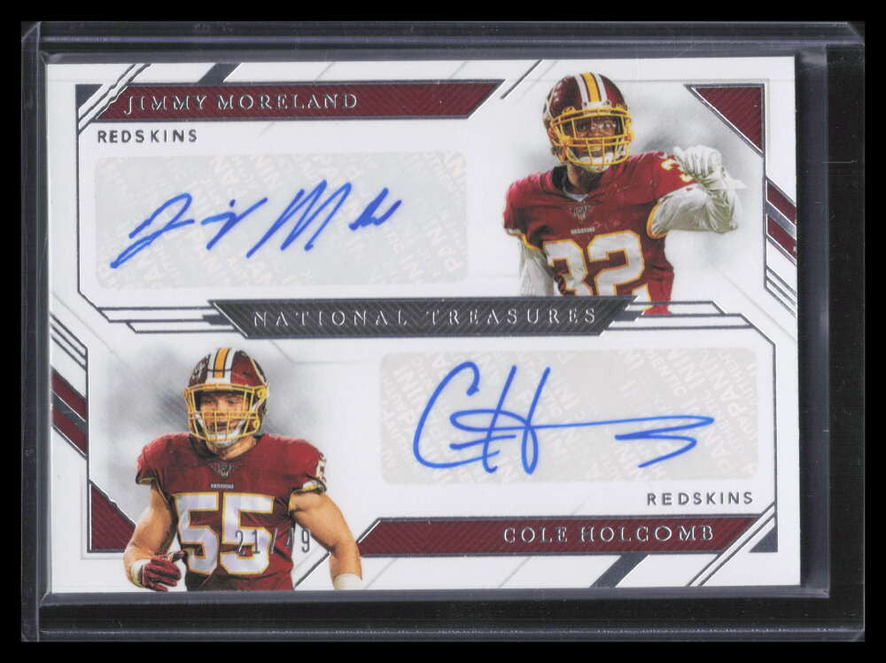 2019 Panini National Treasures Signatures 10 Moreland Holcomb RC Dual Auto 21/49