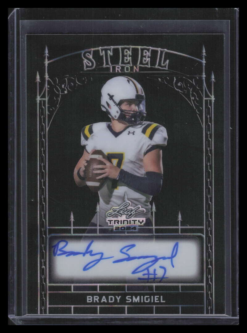 2024 Leaf Trinity Steel Iron Black Lava sbs2 Brady Smigiel Rookie Auto 2/2