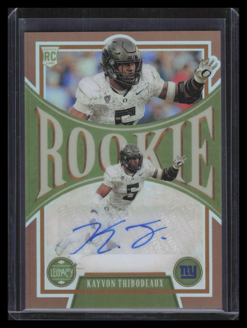 2022 Panini Legacy Premium Penmanship Bronze 149 Kayvon Thibodeaux RC Auto 43/75
