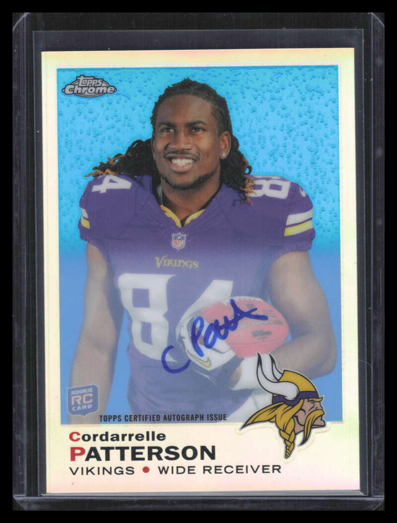 SOLD 164155 2013 Topps Chrome 1969 Autographs 4 Cordarrelle Patterson Rookie Auto