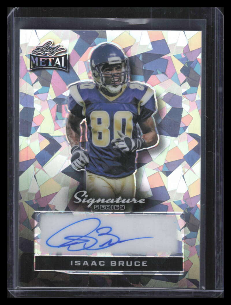2024 Leaf Metal Signature Series Autographs Silver Crystals Isaac Bruce Auto 1/1