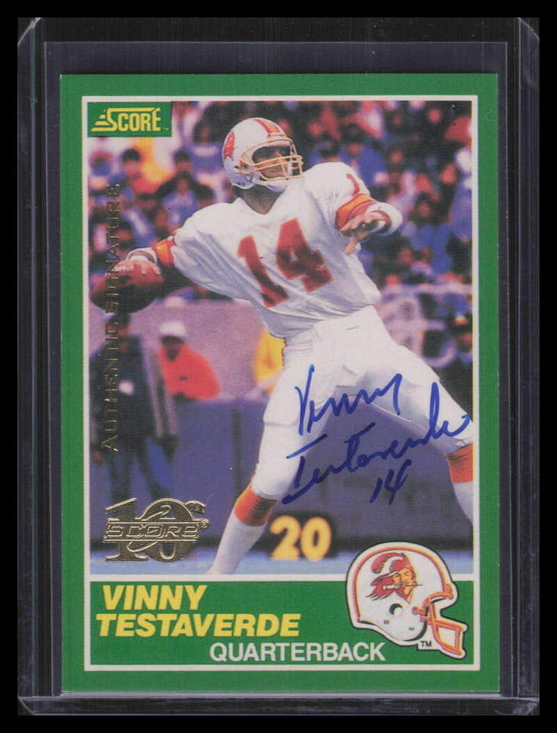 1999 Score 10th Anniversary Reprints Autographs 16 Vinny Testaverde Auto 73/1989